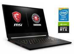 Игровой ноутбук Б-класс MSI GS65 Stealth 9SF / 15.6" (1920x1080) IPS / Intel Core i7-9750H (6 (12) ядер по 2.6 - 4.5 GHz) / 16 GB DDR4 / 512 GB SSD NVMe / nVidia GeForce RTX 2070 Max-Q, 8 GB GDDR6, 256-bit / WebCam