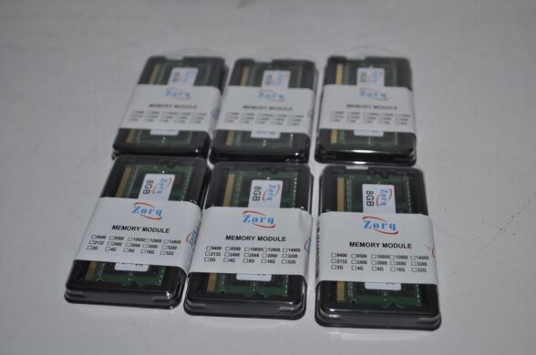 Новая оперативная память для ноутбука Zorq / 2Rx8 / 8 GB / DDR3 SO-DIMM / 1600 MHz