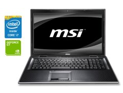 Ноутбук MSI FX720 / 17.3" (1920x1080) IPS / Intel Core i7-2670QM (4 (8) ядра по 2.2 - 3.1 GHz) / 8 GB DDR3 / 240 GB SSD / nVidia GeForce GT 520M, 1 GB DDR3, 64-bit / WebCam / DVD-RW / Win 10 Pro