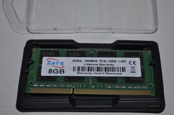 Новая оперативная память для ноутбука Zorq / 2Rx8 / 8 GB / DDR3 SO-DIMM / 1600 MHz