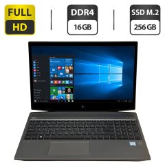 Мобильная рабочая станция HP ZBook 15v G5 / 15.6" (1920x1080) IPS / Intel Core i5-8300H (4 (8) ядра по 2.3 - 4.0 GHz) / 16 GB DDR4 / 256 GB SSD M.2 / Intel UHD Graphics 630 / WebCam / Windows 10 Pro
