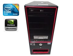 ПК IQ iXterra Tower / Intel Core 2 Quad Q9450 (4 ядра по 2.6 GHz) / 4 GB DDR3 / 250 GB HDD / nVidia Quadro FX570, 256 MB DDR2, 128-bit / DVD-ROM