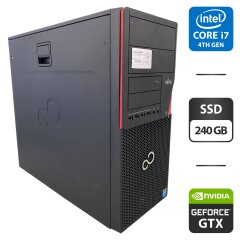 Компьютер Fujitsu Esprimo P720 E90 Tower / Intel Core i7-4770S (4 (8) ядра по 3.1 - 3.9 GHz) / 16 GB DDR3 / 240 GB SSD / nVidia GeForce GTX 750 Ti, 2 GB GDDR5, 128-bit