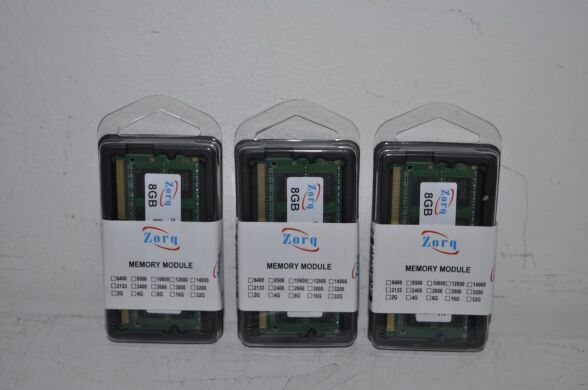 Новая оперативная память для ноутбука Zorq / 2Rx8 / 8 GB / DDR3 SO-DIMM / 1600 MHz
