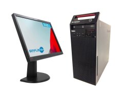 Комплект ПК: Lenovo ThinkCentre E73 Tower / Intel Core i3-4170 (2 (4) ядра по 3.7 GHz) / 8 GB DDR3 / 500 GB HDD / Intel HD Graphics 4400 + Монитор Lenovo ThinkVision L2251pwD / 22" (1920x1080) TN / 1x DVI, 1x VGA / VESA 100x100