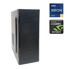 Рабочая станция Vinga CS115-450W Tower / 2x Intel Xeon Gold 6126 (12 (24) ядра по 2.6 - 3.7 GHz) / 48 GB DDR4 / 512  GB SSD M.2 / nVidia Quadro M2000, 4 GB GDDR5, 128-bit