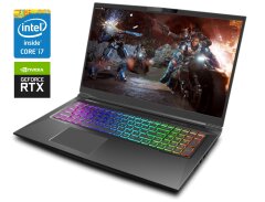 Игровой ноутбук Б-класс Cyber Power Tracer III Extreme 17R / 17.3" (1920x1080) IPS / Intel Core i7-9750H (6 (12) ядер по 2.6 - 4.5 GHz) / 16 GB DDR4 / 128 GB SSD + 500 GB HDD / nVidia GeForce RTX 2060, 6 GB GDDR6, 192-bit / WebCam