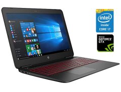 Игровой ноутбук HP Omen 15-ax210nr / 15.6" (1920x1080) IPS / Intel Core i7-7700HQ (4 (8) ядра по 2.8 - 3.8 GHz) / 16 GB DDR4 / 240 GB SSD / nVidia GeForce GTX 1050 Ti, 4 GB GDDR5, 128-bit / WebCam