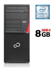 Компьютер Fujitsu Esprimo P756 E90+ Tower / Intel Core i3-6100 (2 (4) ядра по 3.7 GHz) / 8 GB DDR4 / no HDD / Intel HD Graphics 530 / 280W / DVD-ROM / DisplayPort