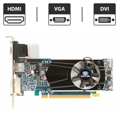 Дискретна відеокарта AMD Radeon HD 6570, 2 GB GDDR3, 128-bit / DVI / HDMI / VGA