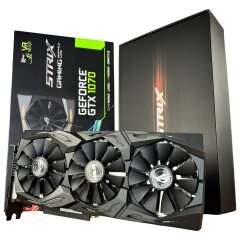 Дискретна відеокарта nVidia GeForce GTX 1070, 8 GB GDDR5, 256-bit / DVI, HDMI, DisplayPort / (STRIX-GTX1070-O8G-GAMING)