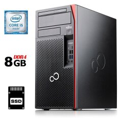 Компьютер Fujitsu Esprimo P757/E90+ Tower / Intel Core i5-6500 (4 ядра по 3.2 - 3.6 GHz) / 8 GB DDR4 / 240 GB SSD / Intel HD Graphics 530 / 280W / DisplayPort / DVI