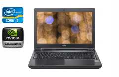 Мобільна робоча станція Б-клас Fujitsu Celsius H780 / 15.6" (1920x1080) IPS / Intel Core i7-8750H (6 (12) ядер по 2.2 - 4.1 GHz) / 16 GB DDR4 / 512 GB SSD / nVidia Quadro P600, 4 GB GDDR5, 128-bit / HDMI / WebCam / VGA