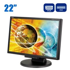 Монитор Б-класс NEC MultiSync LCD225WXM / 22" (1680x1050) TN / DVI, VGA / Встроенные колонки 2x 1W 