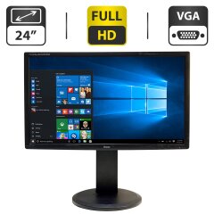 Монитор Iiyama ProLite E2409HDS / 24" (1920x1080) TN / VGA, DVI, HDMI, Audio / Встроенные колонки 2x 2W / VESA 100x100 + Кабель питания