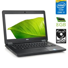 Нетбук Б-класс Dell Latitude E5250 / 12.5" (1366x768) TN / Intel Core i3-5010U (2 (4) ядра по 2.1 GHz) / 8 GB DDR3 / 500 GB HDD / Intel HD Graphics 5500 / WebCam / miniDP / HDMI