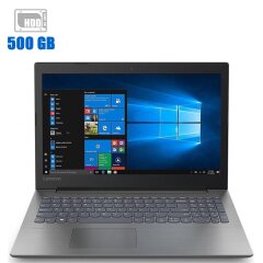 Ноутбук Б-клас Lenovo 330-15IGM / 15.6" (1366x768) TN / Intel Celeron N4000 (2 ядра по 1.1 - 2.6 GHz) / 4 GB DDR4 / 500 GB HDD / Intel UHD Graphics 600 / WebCam / DVD-ROM