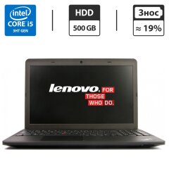 Ноутбук Б-клас Lenovo ThinkPad Edge E531 / 15.6" (1366x768) TN / Intel Core i5-3320M (2 (4) ядра по 2.6 - 3.3 GHz) / 8 GB DDR3 / 500 GB HDD / Intel HD Graphics 4000 / WebCam / DVD-ROM