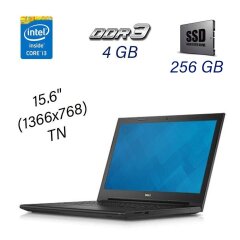 Ноутбук Dell Inspiron 3542 Black / 15.6" (1366x768) TN / Intel Core i3-4005U (2 (4) ядра по 1.7 GHz) / 4 GB DDR3 / 256 GB SSD / WebCam / DVD-ROM / USB 3.0