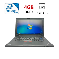 Ноутбук Lenovo ThinkPad SL510 / 15.6" (1366x768) TN / Intel Pentium T4500 (2 ядра по 2.3 GHz) / 4 GB DDR3 / 320 GB HDD / Intel HD Graphics / WebCam