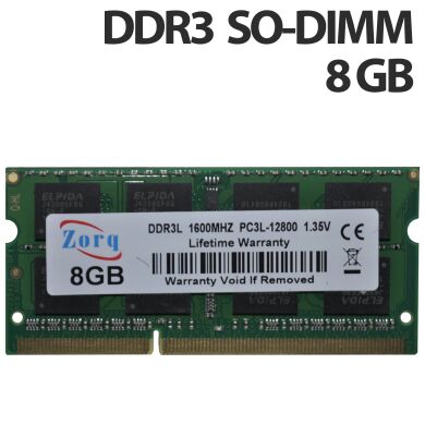 Новая оперативная память для ноутбука Zorq / 2Rx8 / 8 GB / DDR3 SO-DIMM / 1600 MHz