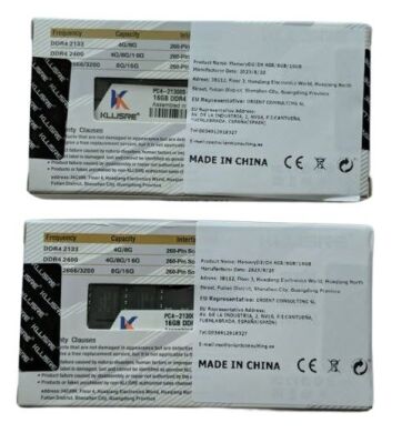 Новая оперативная память Kllisre / 16 GB / 2Rx4 PC4-21300S-CL19 / DDR4 / 2666 MHz