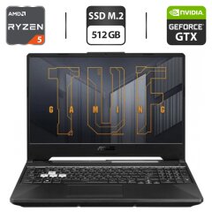 Новый игровой ноутбук Asus TUF Gaming A15 FA506IHR-US51 / 15.6" (1920x1080) IPS / AMD Ryzen 5 4600H (6 (12) ядер по 3.0 - 4.0 GHz) / 8 GB DDR4 / 512 GB SSD M.2 / nVidia GeForce GTX 1650, 4 GB GDDR5, 128-bit / WebCam / HDMI