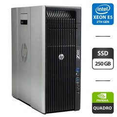 Рабочая станция Б-класс HP Z620 Workstation Tower / 2x Intel Xeon E5-2658 v2 (10 (20) ядер по 2.4 - 3.0 GHz) / 64 GB DDR3 / 250 GB SSD / nVidia Quadro 4000, 2 GB GDDR5, 256-bit / DisplayPort