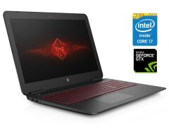 Игровой ноутбук HP Omen 15-ax250wm / 15.6" (1920x1080) IPS / Intel Core i7-7700HQ (4 (8) ядра по 2.8 - 3.8 GHz) / 12 GB DDR4 / 128 GB SSD + 1000 GB HDD / nVidia GeForce GTX 1050 Ti, 4 GB GDDR5, 128-bit / WebCam