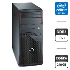 Компьютер Fujitsu Esprimo P710 E85 Tower / Intel Core i7-3770 (4 (8) ядра по 3.4 - 3.9 GHz) / 8 GB DDR3 / 240 GB SSD NEW / Intel HD Graphics 4000 / DVD-ROM