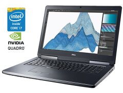 Мобильная рабочая станция Б-класс Dell Precision 7720 / 17.3" (1920x1080) IPS / Intel Core i7-7820HQ (4 (8) ядра по 2.9 - 3.9 GHz) / 32 GB DDR4 / 128 GB SSD M.2 + 1000 GB HDD / nVidia Quadro P4000, 8 GB GDDR5, 256-bit / WebCam