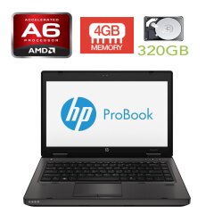 HP Compaq 6475B / 14' / AMD A6-4400M (2 ядра по 2.7-3.2GHz) / 4GB DDR3 / 320GB HDD / Radeon HD 7520G