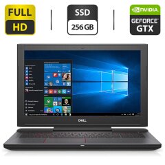 Игровой ноутбук Dell Inspiron 15 7577 / 15.6" (1920x1080) IPS / Intel Core i5-7300HQ (4 ядра по 2.5 - 3.5 GHz) / 16 GB DDR4 / 240 GB SSD / nVidia GeForce GTX 1060, 6 GB GDDR5, 192-bit / WebCam