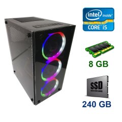 Компьютер First Player ATX / Intel Core i5-4570 (4 ядра по 3.2 - 3.6 GHz) / 8 GB DDR3 / 240 GB SSD / Блок питания 500W