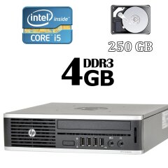 HP Compaq Elite 8300 USFF / Intel&reg; Core&trade; i5-3470S (4 ядра по 2.90 - 3.60 GHz) / 4 GB DDR3 / 250 GB HDD