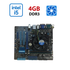 Комплект: Материнская плата Asus P7H55-M LX / LGA1156 / Intel Core i5-760 (4 ядра по 2.8 - 3.33 GHz) / 4 GB DDR3 / Intel HD Graphics + Кулер
