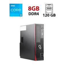 Неттоп Fujitsu Esprimo D556 E85 + SFF / Intel Core i3-6100 (2 (4) ядра по 3.7 GHz) / 8 GB DDR4 / 120 GB SSD / Intel HD Graphics 530