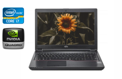 Мобільна робоча станція Б-клас Fujitsu Celsius H780 / 15.6" (1920x1080) IPS / Intel Core i7-8750H (6 (12) ядер по 2.2 - 4.1 GHz) / 32 GB DDR4 / 512 GB SSD / nVidia Quadro P600, 4 GB GDDR5, 128-bit / HDMI / 4G / Windows 10