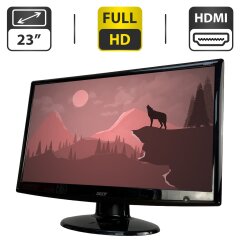 Монитор Acer H233H / 23" (1920x1080) TN / VGA, DVI, HDMI / VESA 100x100 + Кабели питания
