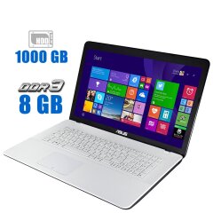 Ноутбук Asus F751L / 17.3" (1600x900) TN / Intel Core i3-4030U (2 (4) ядра по 1.9 GHz) / 8 GB DDR3 / 1000 GB HDD / Intel HD Graphics 4400 / АКБ не держит