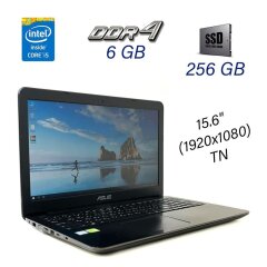 Ноутбук Asus X556U / 15.6" (1920x1080) TN / Intel Core i5-7200U (2 (4) ядра по 2.5 - 3.1 GHz) / 6 GB DDR4 / 256 GB SSD / nVidia GeForce 940MX, 2 GB DDR3, 64-bit / WebCam