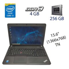 Ноутбук Lenovo ThinkPad E540 / 15.6" (1366x768) TN / Intel Core i3-4000M (2 (4) ядра по 2.4 GHz) / 4 GB DDR3 / 256 GB SSD / WebCam / DVD-ROM / USB 3.0 / HDMI / Fingerprint