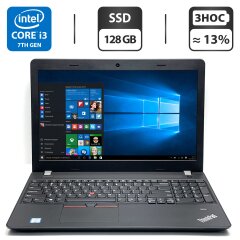 Ноутбук Lenovo ThinkPad E570 / 15.6'' (1366x768) TN / Intel Core i3-7100U (2 (4) ядра по 2.4 GHz) / 8 GB DDR4 / 128 GB SSD / Intel HD Graphics 620 / WebCam / DVD-ROM + Windows 10 Pro