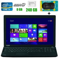 Ноутбук Toshiba Satellite Pro C50 / 15.6" (1366x768) TN LED / Intel Core i3-3110M (2 (4) ядра по 2.4 GHz) / 8 GB DDR3 / 240 GB SSD NEW / Intel HD Graphics 4000 / DVD-RW / HDMI + Беспроводная мышь 