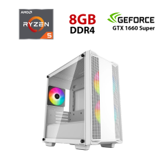 Новый игровой ПК Ice C360 WH ARGB Tower / AMD Ryzen 5 5500 (6 (12) ядер по 3.6 - 4.2 GHz) / 8 GB DDR4 / 512 GB SSD / nVidia GeForce GTX 1660 Super, 6 GB GDDR6, 192-bit