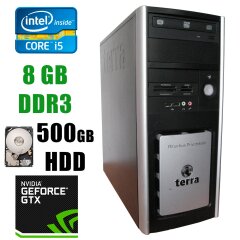 Terra PC / Intel&reg; Core&trade; i5-750 (4 ядра по 2.66 - 3.20GHz) / 8GB DDR3 / 500GB HDD / GeForce GTX750 2GB / DVD-RW