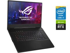 Игровой ноутбук Б-класс Asus ROG Zephyrus GU502GW / 15.6" (1920x1080) IPS / Intel Core i7-9750H (6 (12) ядра по 2.6 - 4.5 GHz) / 16 GB DDR4 / 500 GB SSD / nVidia GeForce RTX 2070 Max-Q, 8 GB GDDR6, 256-bit / WebCam
