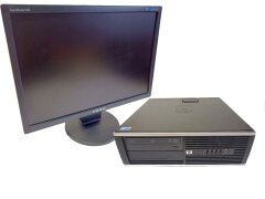 Комплект ПК: HP Compaq 6000 SFF / Intel Core 2 Quad Q6600 (4 ядра по 2.4 GHz) / 8 GB DDR3 / 320 GB HDD / Intel GMA x4500 / DVD-RW + Монитор Samsung SyncMaster 943 / 19" (1280x1024) TN / 1x VGA