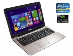 Ноутбук Б-клас Asus X555L / 15.6" (1366x768) TN / Intel Core i5-4210U (2 (4) ядра по 1.7 - 2.7 GHz) / 8 GB DDR3 / 750 GB HDD / nVidia GeForce 840M, 2 GB DDR3, 64-bit / WebCam / АКБ не тримає + USB-флешка 64 GB