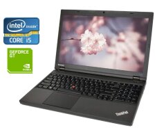 Ноутбук Lenovo ThinkPad T540p / 15.6" (1920x1080) IPS / Intel Core i5-4200M (2 (4) ядра по 2.5 - 3.1 GHz) / 8 GB DDR3 / 256 GB SSD / nVidia GeForce GT 730M, 1 GB DDR3, 64-bit / WebCam / DVD-ROM / Win 10
